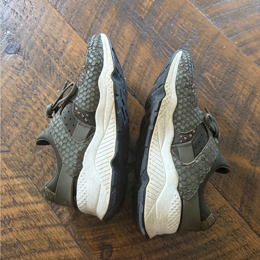 ASH Footwear Stylish Green Women’s Sneakers Shoes in Army Green with Crystals 38 - Picture 8 of 8